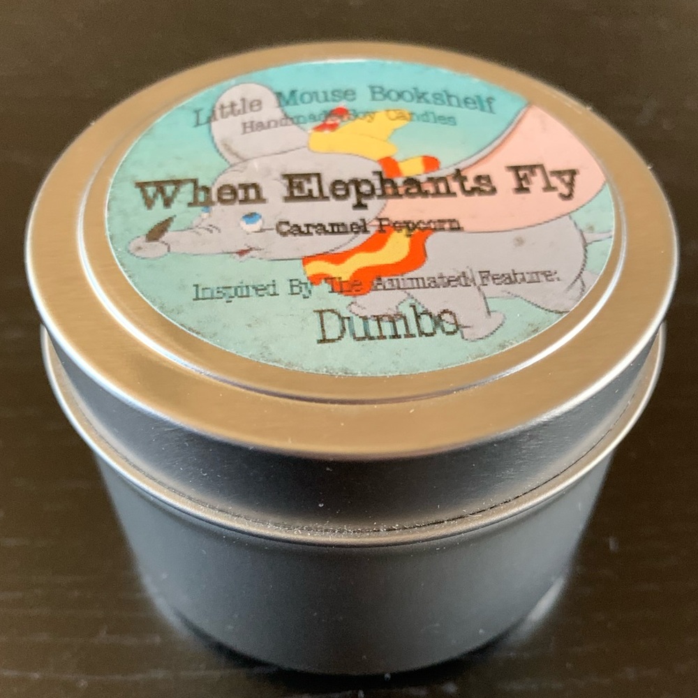 Disney Handmade Caramel Popcorn Dumbo Candle